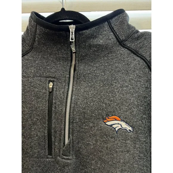 Cutter & Buck Denver Broncos 1/4 Zip Sweater -‎ Size XXL